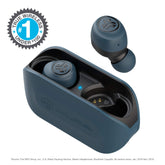 JLab Go Air True Wireless Bluetooth Earbuds + Charging Case, Dual Connect, IP44 Sweat Resistance, Bluetooth 5.0 Connection, 3 EQ Sound Settings Signature, Balanced, Bass Boost (Blue) - Like New
